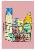 Spaghetti Dinner Watercolor- 5x7 Art print
