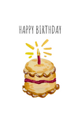 Vanilla Cake Happy Birthday - 4x6 Card Print
