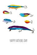 Happy Father’s Day Fishing Lures - 4x6 Card Print